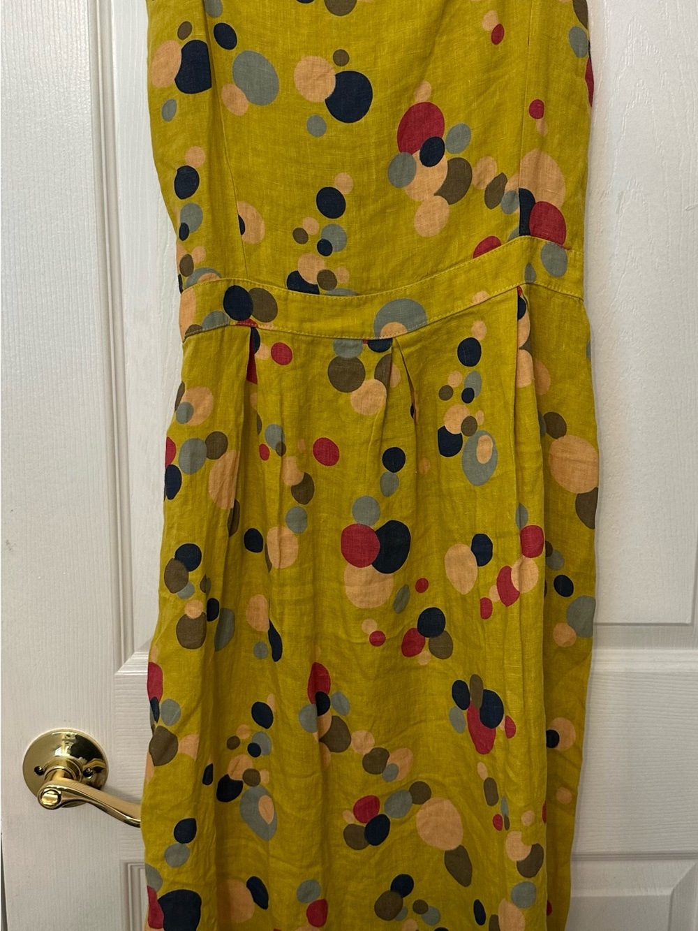 Yellow Polka Dot Spaghetti-Strap Mini Dress - Picture 2 of 6